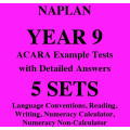 Detailed answers to the ACARA NAPLAN Example Tests - Year 9